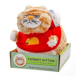 Attatoy Chonky Kitten Plush, Mini Fat Kitty Cat Stuffed Animal Toy